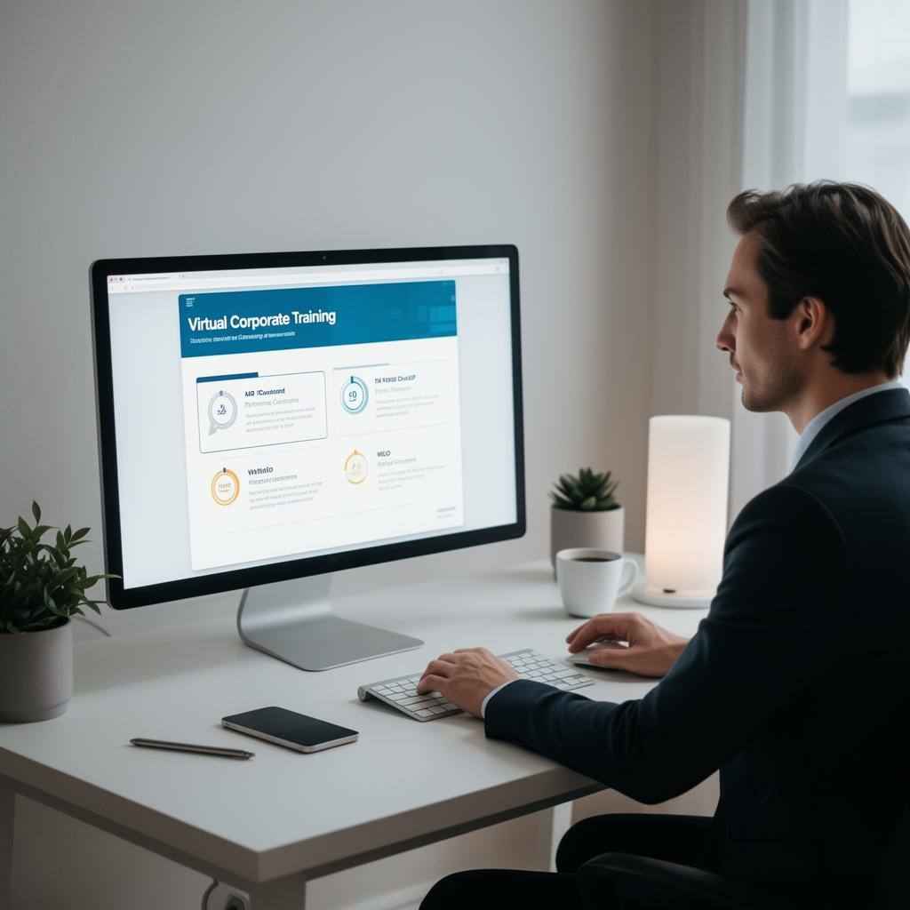 Online ISO auditor training course on laptop